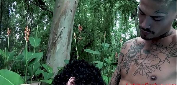  Gay Latino Studs Fuck In The Forest